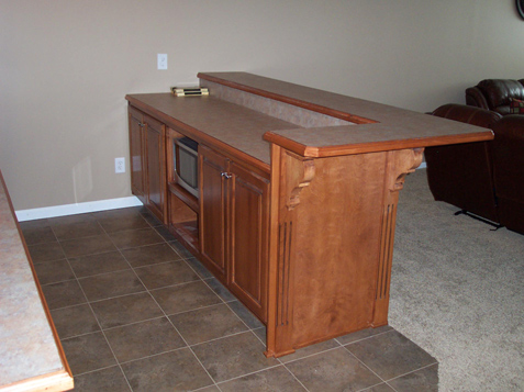 Open shelf for Microwave - Raised Bar
